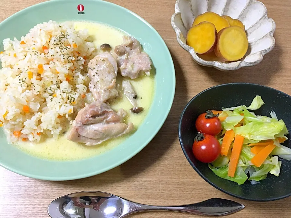 staubで🍴鶏モモのクリーム煮|yk328さん