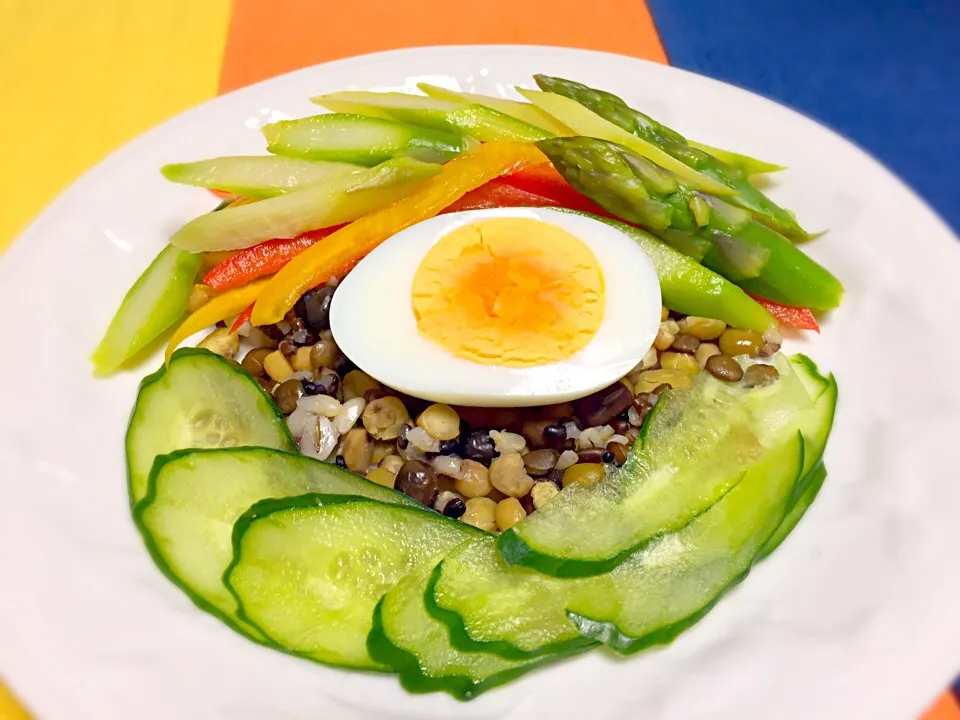 牛こまカレーのおともに、豆🥗サラダ(^^)|Yukihiko Ishidaさん