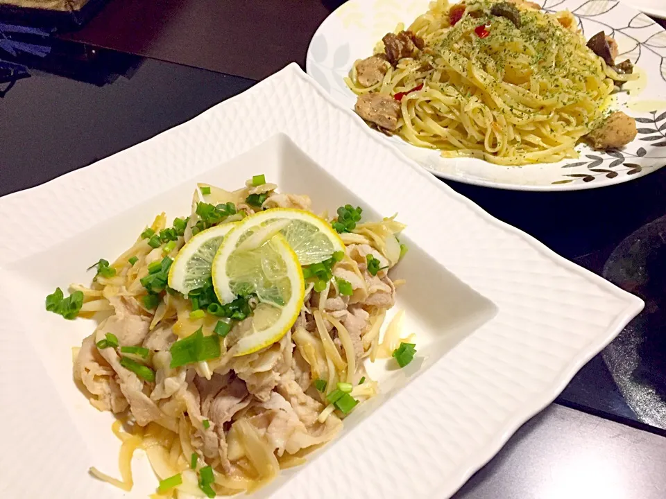 Snapdishの料理写真:#糖質制限 #豚わさびしゃぶしゃぶ
#パスタは特別|eriさん