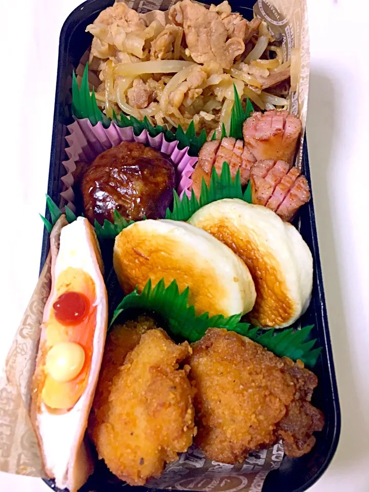 #旦那 #お弁当 #私のお弁当おかず全部乗せ #息子学校休み|yukonbuさん