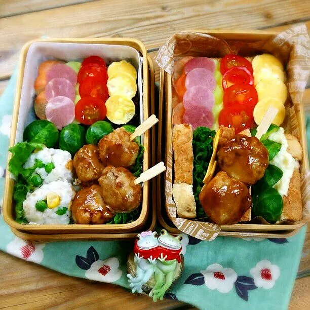 旦那さんと私のお弁当♪|kyujaさん