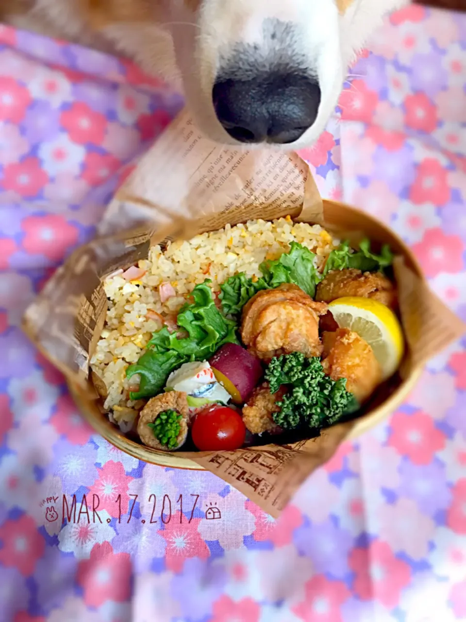 Snapdishの料理写真:焼飯
ゲンコツ唐揚げ
新ジャガの煮っころがし
さつまいもの甘煮
菜の花のチャーシュー巻
海老カマボコ|mikiさん