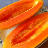 Snapdishの料理写真:Yummy fresh Papaya for the breakfast☀️❤️🌈|Berry Berriesさん