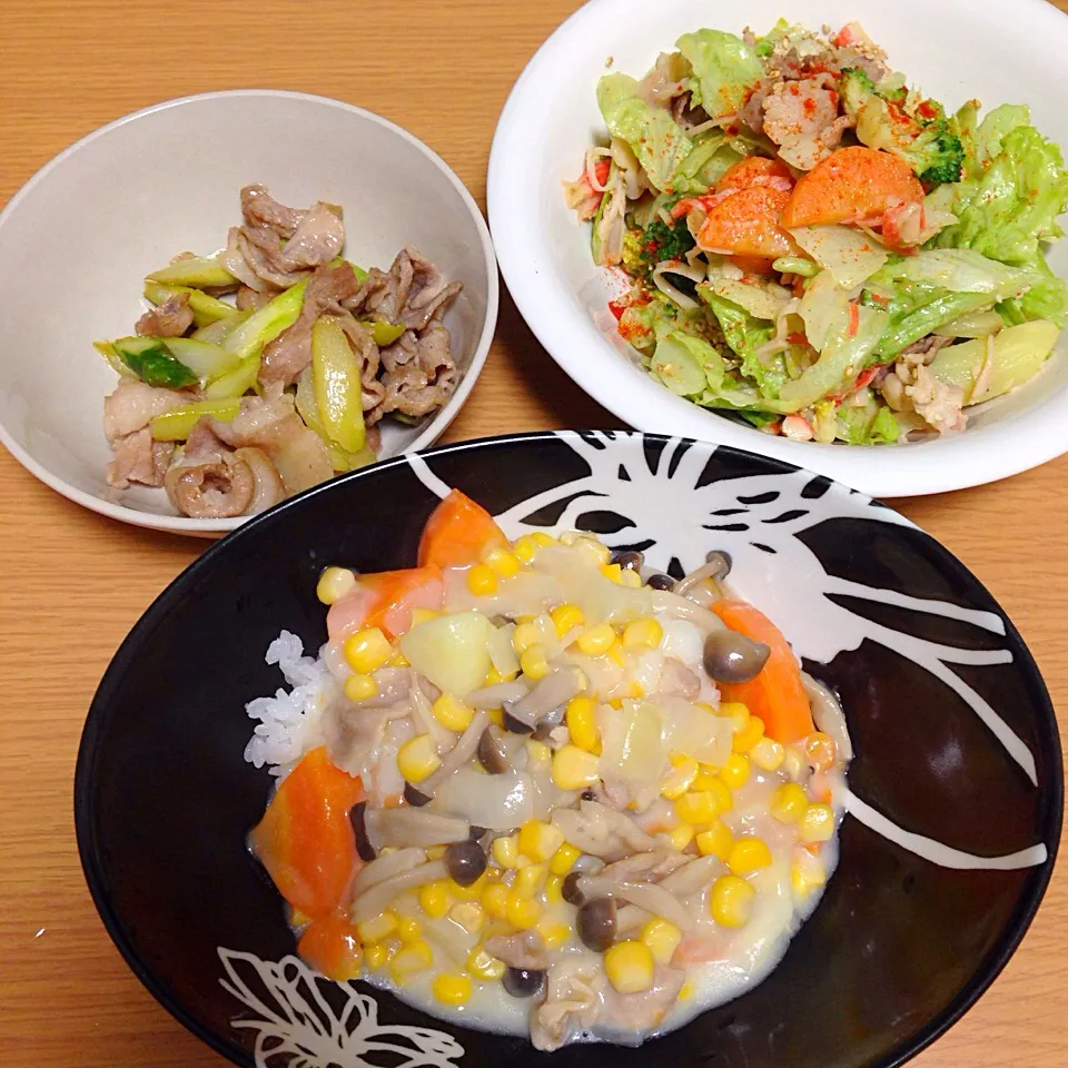 Snapdishの料理写真:Dinner #冷蔵庫の整理|tamakiさん