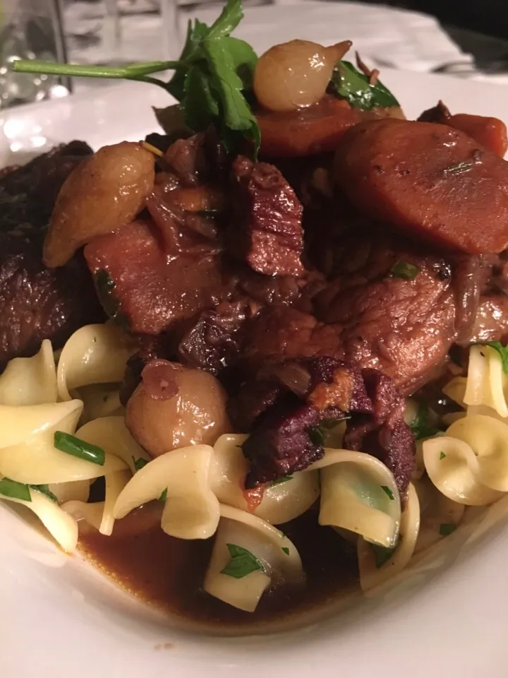 Snapdishの料理写真:Beef Bourguignon with Herbed Noodles|Christine pavelkaさん