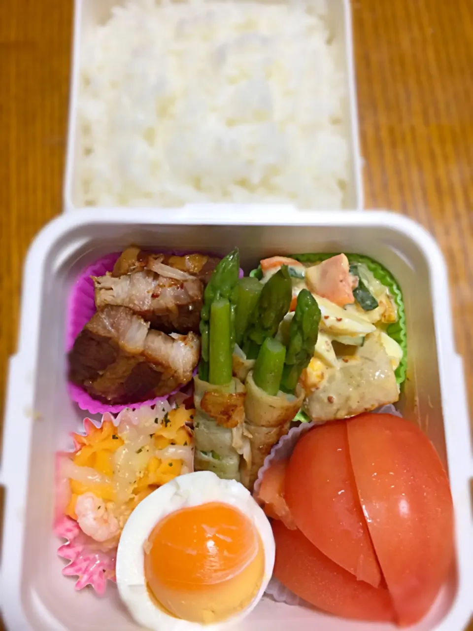 3月18日 煮豚🐷、新じゃがサラダ弁当🍱( '•Ꙫ• ' )|かよっぺさん