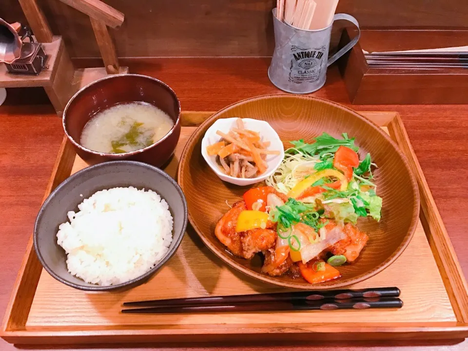 日替わり昼ごはん
鶏の甘酢あんあけ|ちゃみこさん