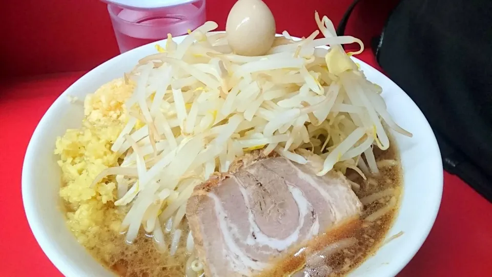 【40,000もぐもぐ大感謝です】雄山 の ラーメン＋ヤサイ、ニンニク、ネギ、ショウガ(無料) ＠ 王子17033|大脇さん