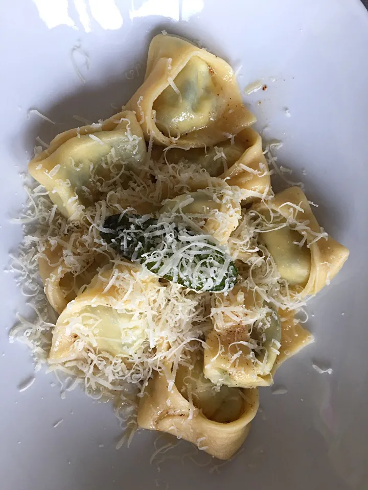 Tortelli con ricottaespinaci🇮🇹|aястасияさん