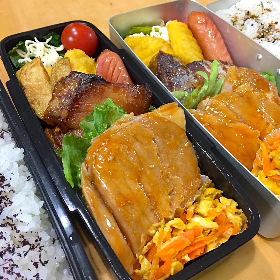 Snapdishの料理写真:今日の親父弁当！|沖縄「ピロピロ」ライフさん