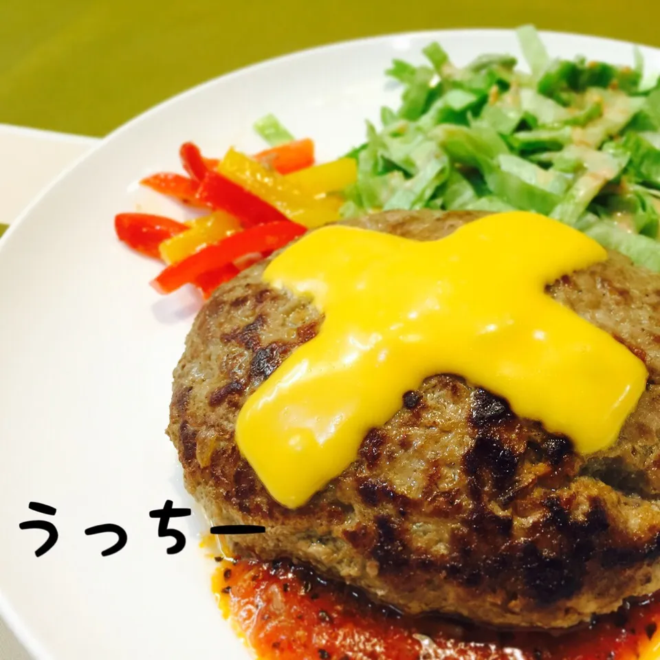 Snapdishの料理写真:び○くりド○キー風ハンバーグ♪|うっちーさん