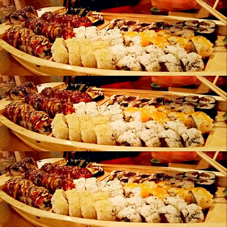 Saturday night dinner at Crazy sushi, St. Peters, Mo, USA|Jihollandさん