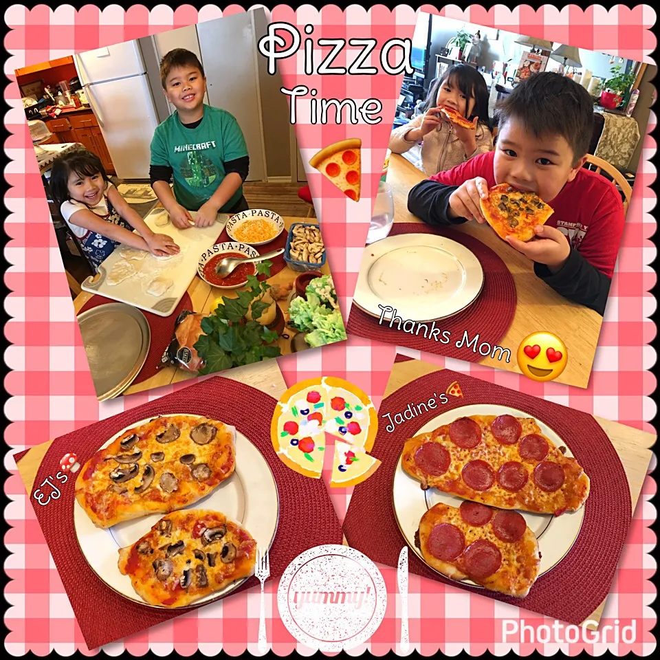 My Kids made their own homemade Pizza for lunch🍕🍄|🌺IAnneさん