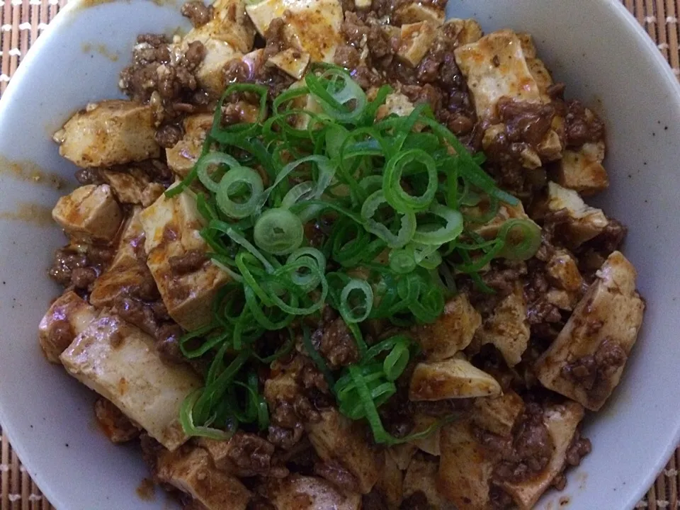 麻婆豆腐丼|ばーさんさん