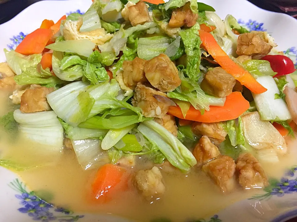 Snapdishの料理写真:Oseng tempe sayur|yeni kartikasariさん