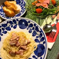 Snapdishの料理写真:#カルボナーラ|としえさん