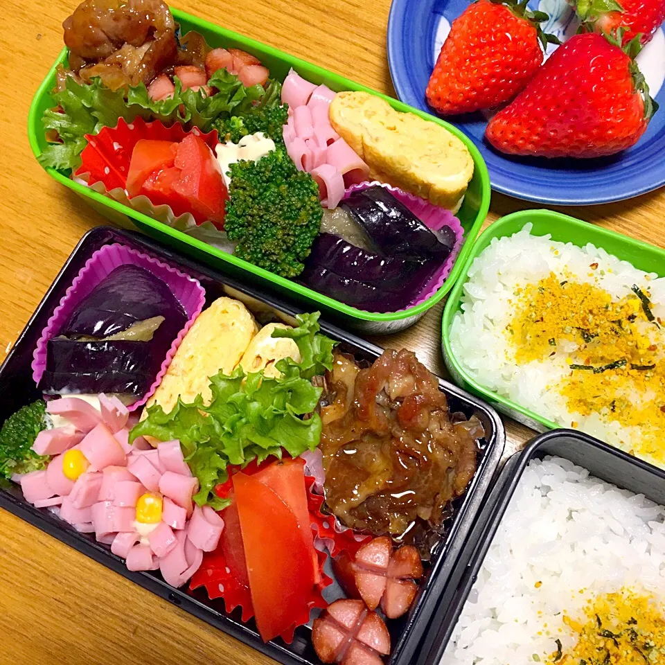 今日のお弁当🍱2017.3.21
パパ弁💕娘弁の
#お弁当|mayuさん