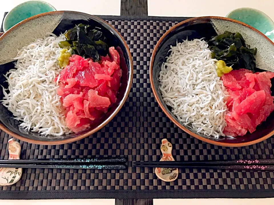 しらす＆マグロの２色丼|mikaさん