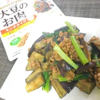 Snapdishの料理写真:大豆のお肉で麻婆ナス|YoriKoさん