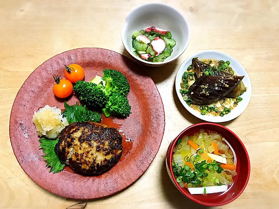 和風おろしハンバーグの晩ごはん|シホさん