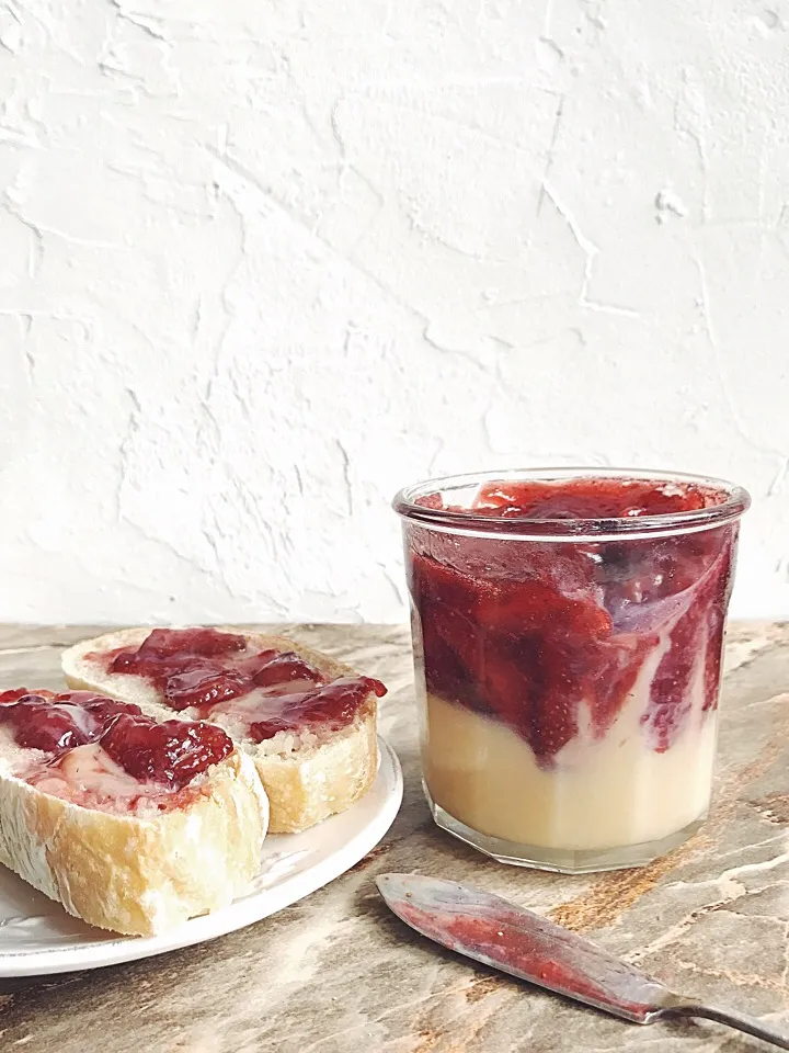 Strawberry jam and condensed milk|rick chanさん