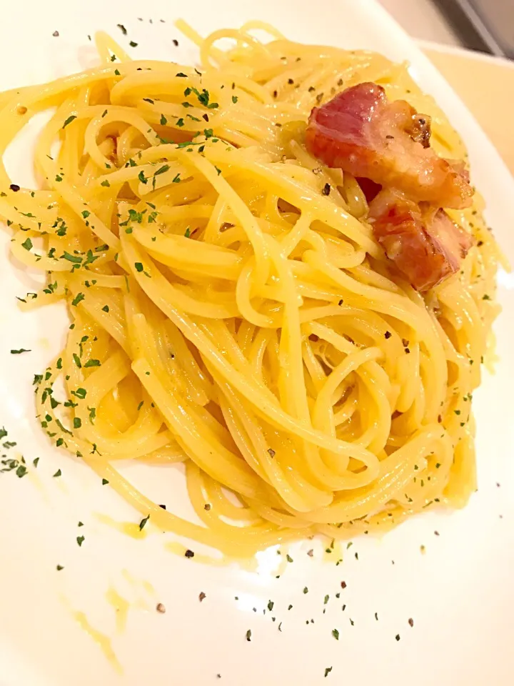 カルボナーラ🍝！|カズキ君の料理🍳😋💕たまに私🤓さん