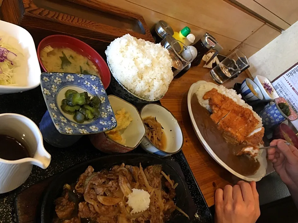 大盛りの定食屋さんに行ったよ！|りこさん