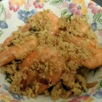 Butter prawns with egg floss|elinaelleさん