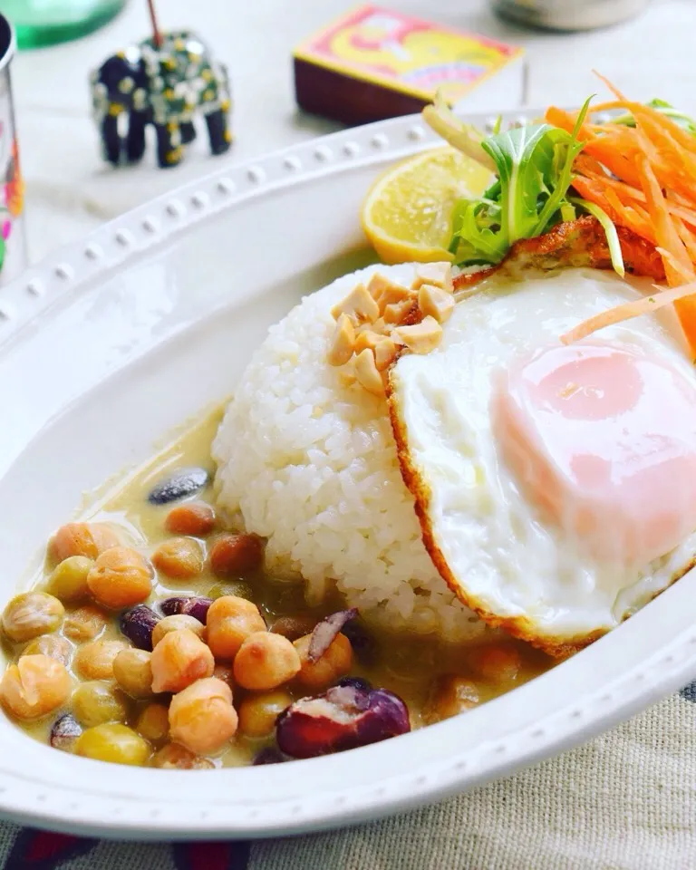 ５分以内で作れる！ミックスビーンズのグリーンカレー＊カフェごはん～ - ふじたかなの"いつも美味しい！もの探し"|ふじたかなさん