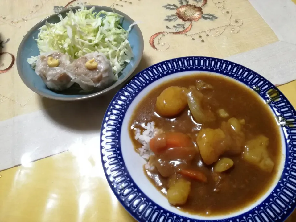 晩ごはん
  カレーライス🍛と焼売|korinoさん