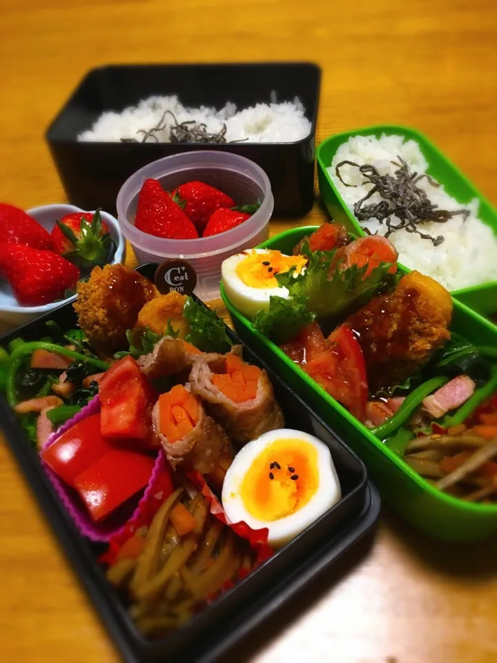 Snapdishの料理写真:今日のお弁当🍱2017.3.23
パパ弁😋my弁
#お弁当|mayuさん