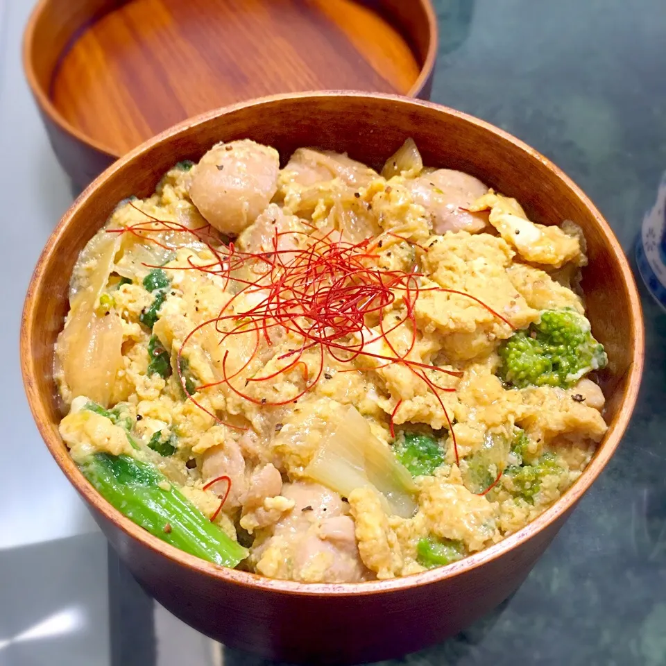 菜の花と信州鶏の親子丼🐔|夏蜜柑さん