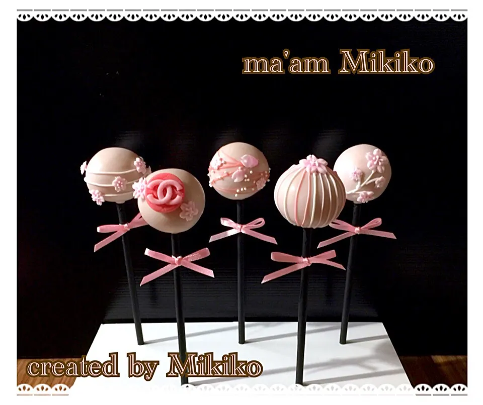 Sakura cake pops in Spring|マダァムMikikoさん