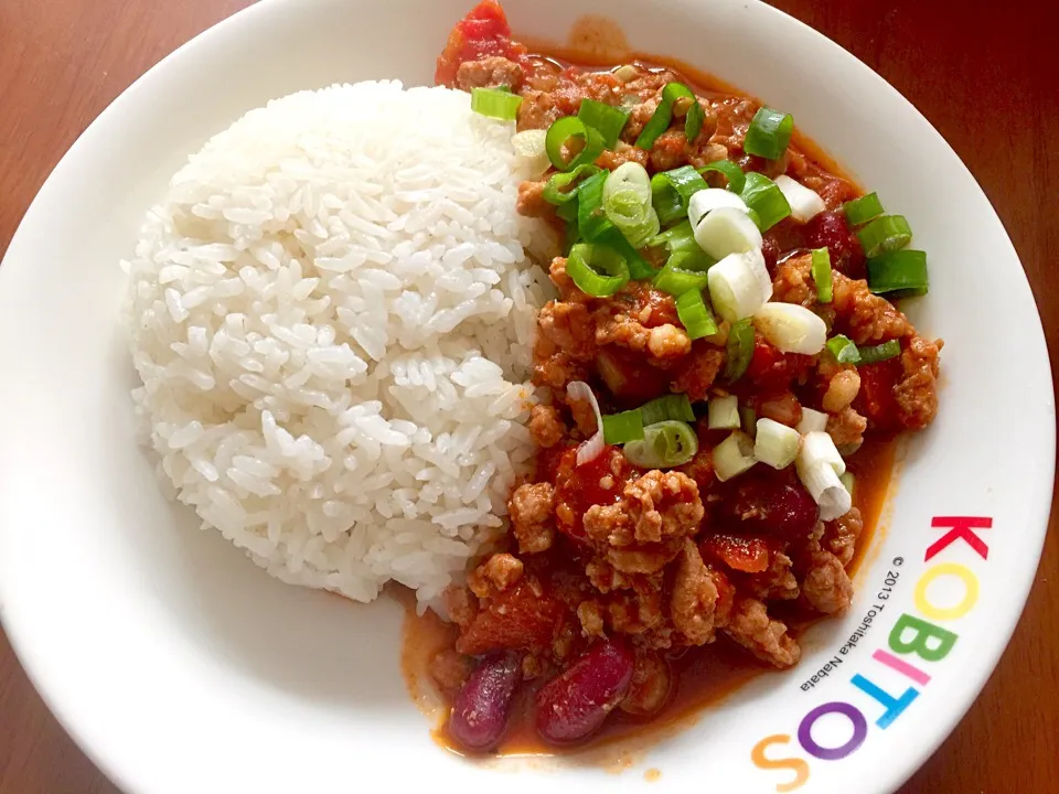 Chili con carne over rice|Emmaさん