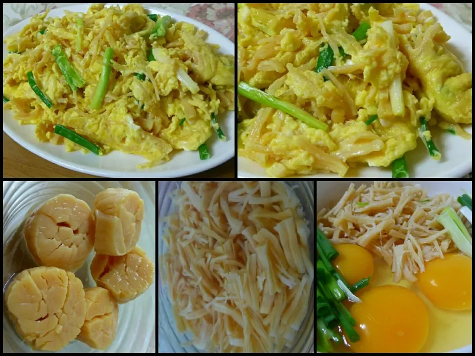 scrambled eggs with dried scallops|steven z.y.さん