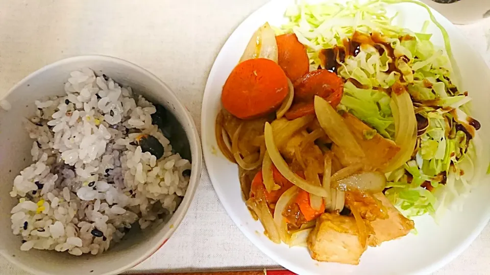 鶏肉&野菜の照り焼き|やのさん