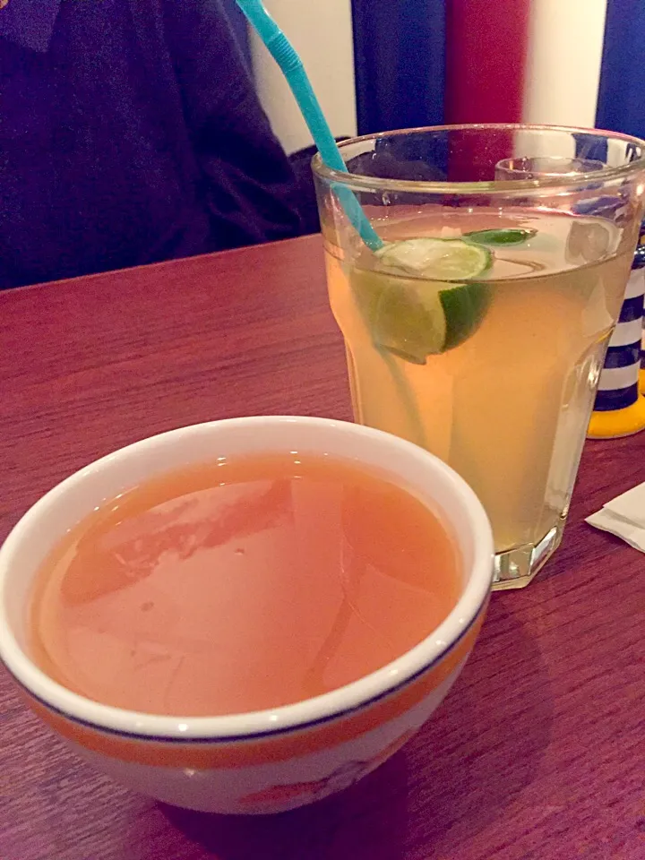 Apple juice from France & homemade lemonade|Sky Blueさん