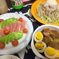 Snapdishの料理写真:久々夜ご飯！炊飯器で豚の角煮〜！めっちゃトロトロ柔らかい(*⁰▿⁰*)|彩さん