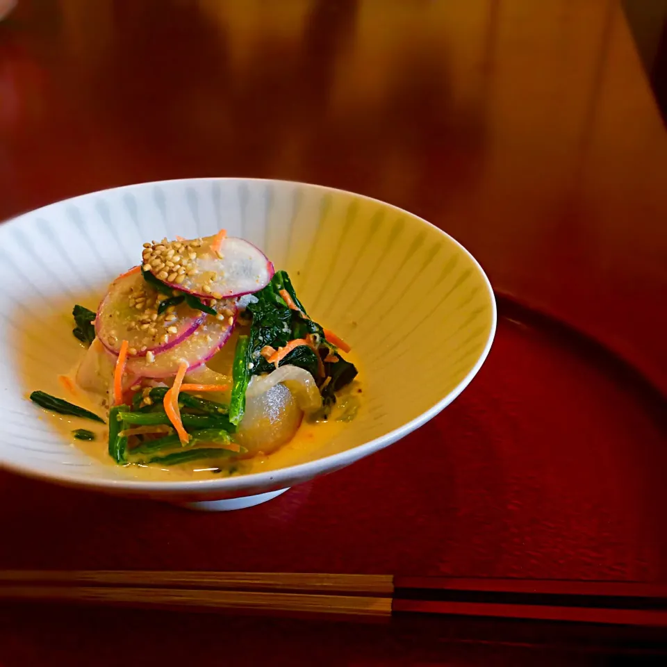 キヨシュンさんの料理 冬野菜の胡麻味噌マヨ和え|かおり🐰さん