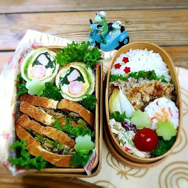 Snapdishの料理写真:旦那さんと私のお弁当♪|kyujaさん