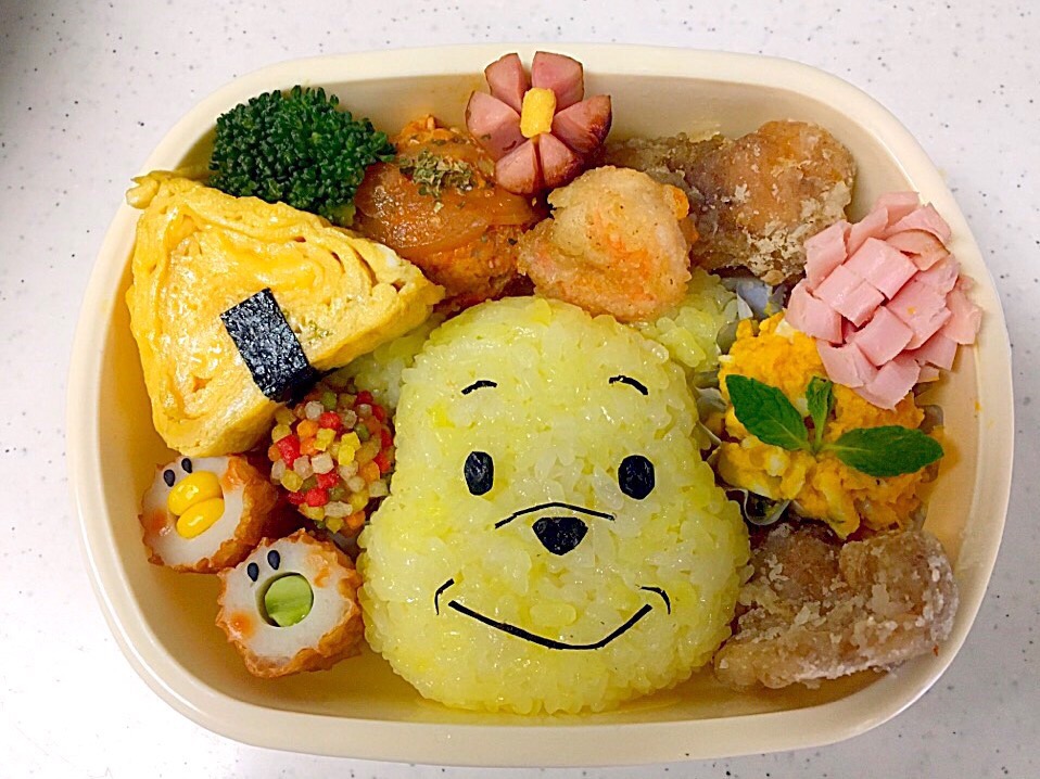 今日は保育園の 月1のお弁当の日お弁当 キャラ弁 ディズニーキャラ弁 ぷーさん ゆちょん Snapdish スナップディッシュ Id Ydwd1a