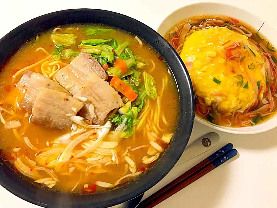 Snapdishの料理写真:#ラーメン晩御飯|ゆりえさん