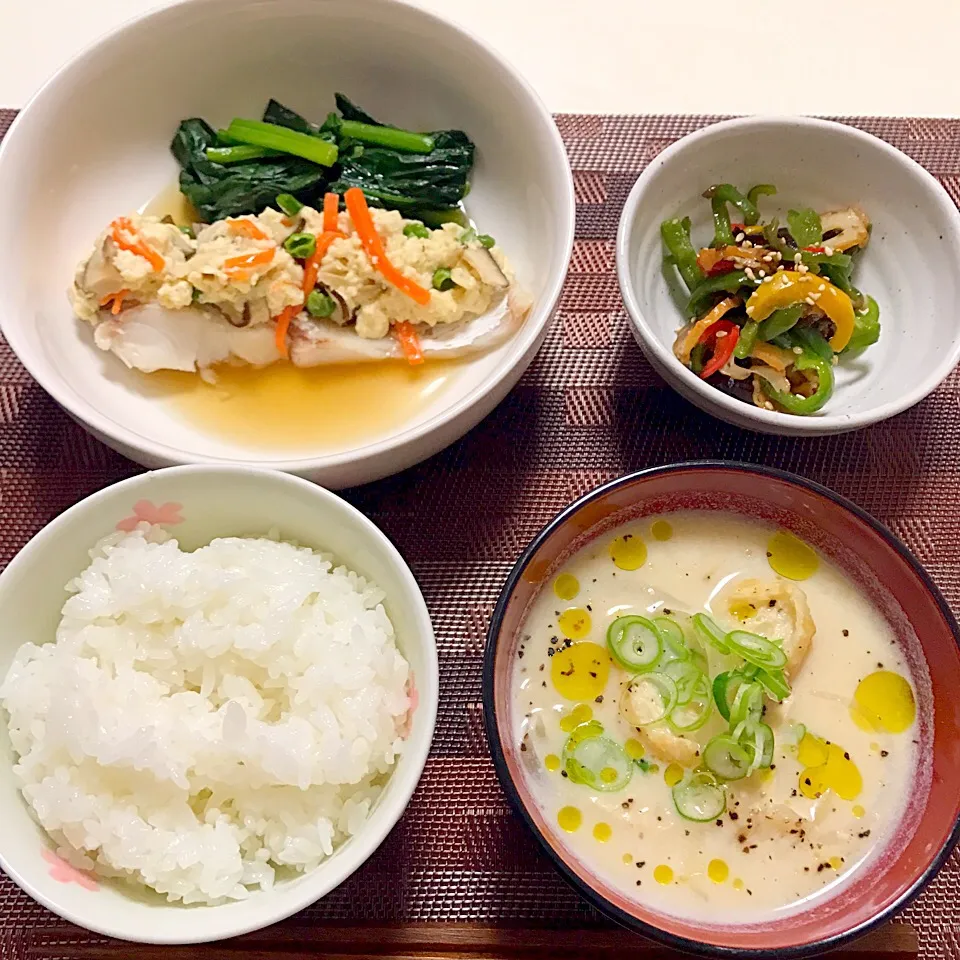 たらのけんちん蒸しでお昼ご飯。|杏さん