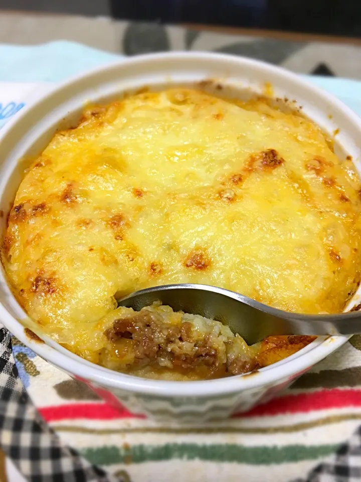 マッシュポテトとひき肉のグラタン|Miyuさん