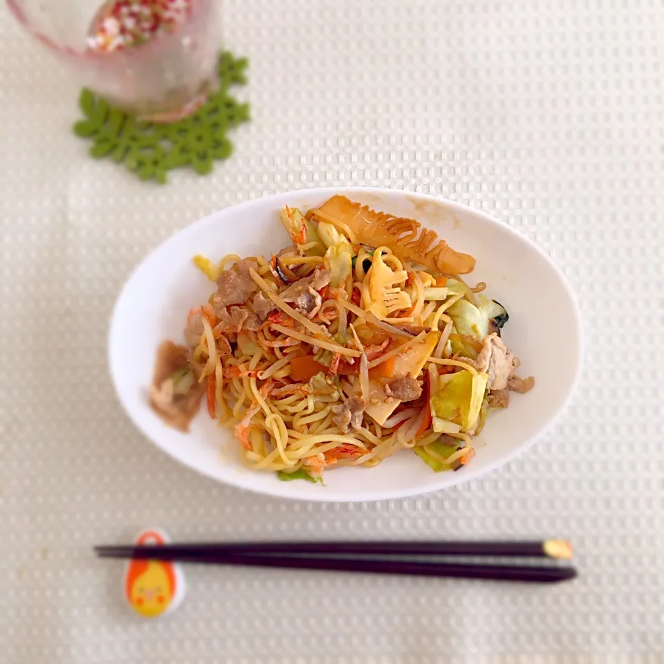 桜えびと筍のだし焼きそば|じゅんこさん