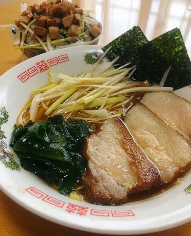 ラーショ風ネギラーメンとネギ丼|ガク魁‼︎男飯さん