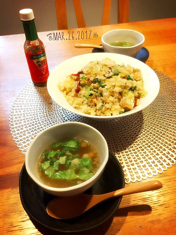 朝、焼き飯〜🍚|まんぞーさん