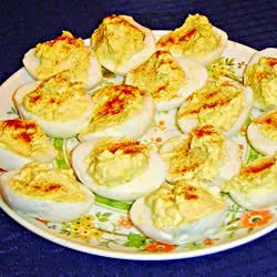 Snapdishの料理写真:I made Deviled Eggs for my daughter & her lil friends 🥚🥚🥚 #Eggs #Appetizer #Side dish #Snack/Teatime|Alisha GodsglamGirl Matthewsさん