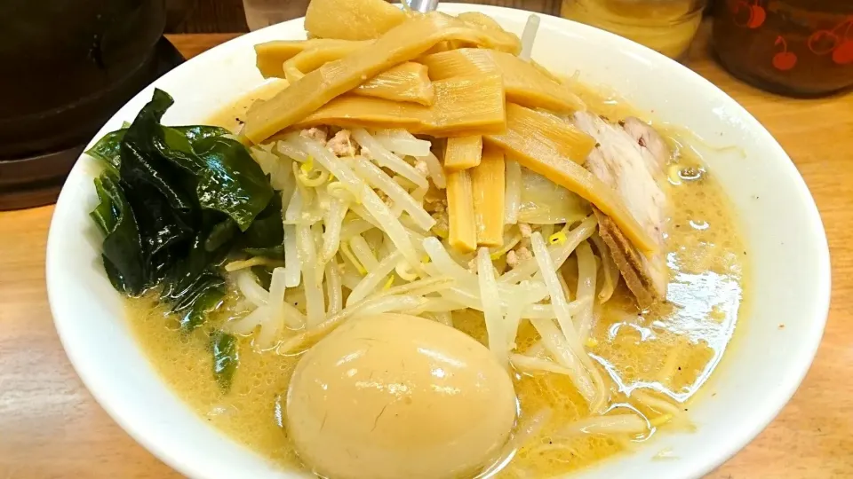 えぞ菊 戸塚店 の 味噌ラーメン＋味付玉子(ランチサービス) ＠ 高田馬場、西早稲田17037|大脇さん