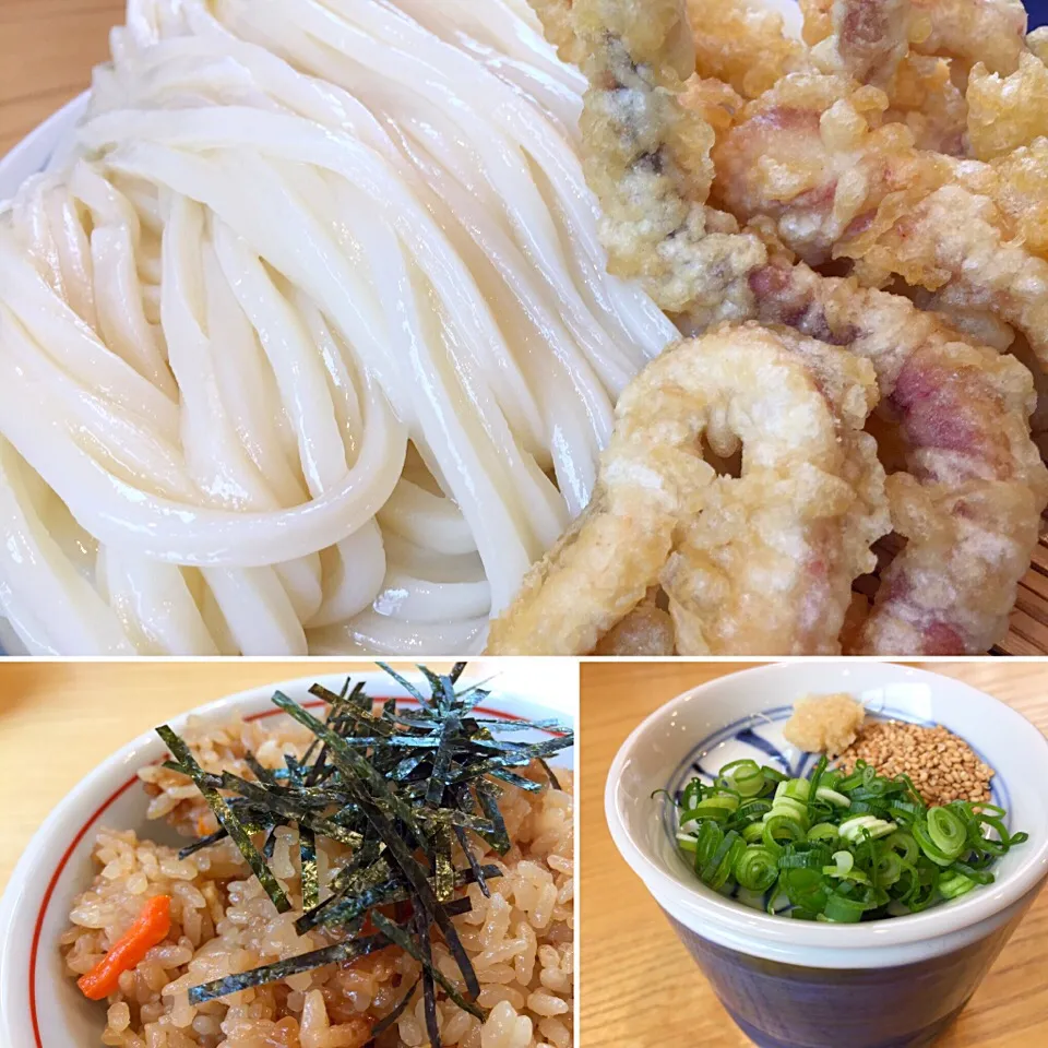 いか天ざるうどん大盛🦑、鶏飯セット🐔|buhizouさん